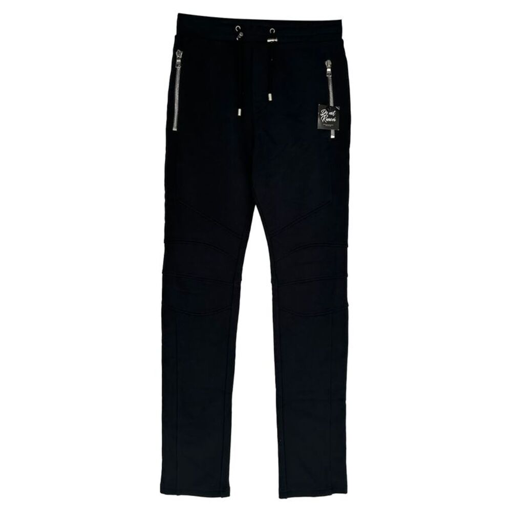 Balmain Drawstring Logo-Print Straight-Leg Sweatpants in Black Cotton
